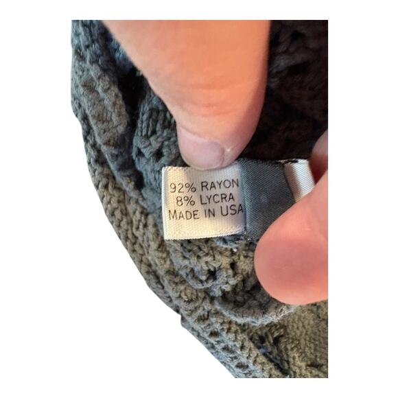 Heyne Bogut Womens Sweater Size 1 Hand Dyed Grey Long Sleeve Knit Distressed USA - Picture 5 of 10